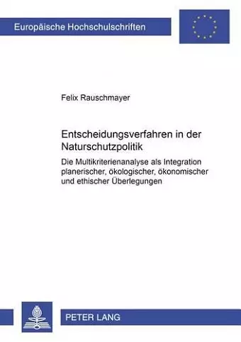 Entscheidungsverfahren in Der Naturschutzpolitik cover