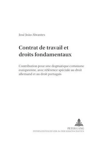 Contrat de Travail Et Droits Fondamentaux cover