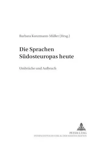 Die Sprachen Suedosteuropas Heute cover