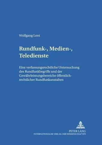 Rundfunk-, Medien-, Teledienste cover