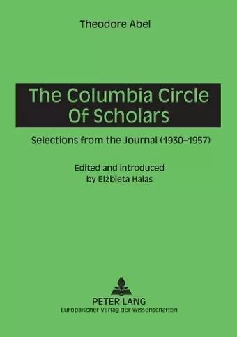 The Columbia Circle of Scholars cover