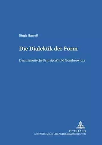 Die Dialektik der Form cover