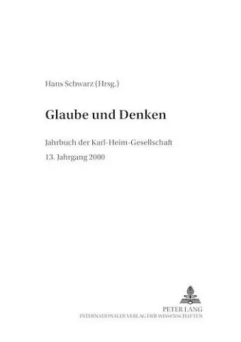 Glaube Und Denken cover