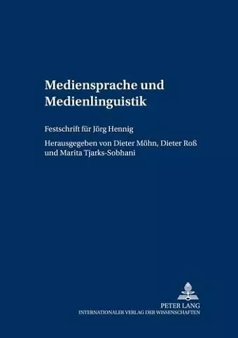 Mediensprache Und Medienlinguistik cover