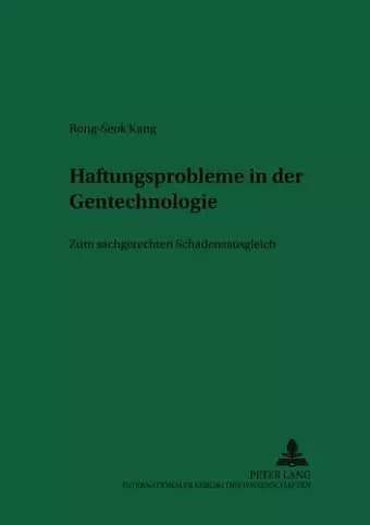 Haftungsprobleme in Der Gentechnologie cover