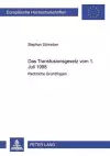 Das Transfusionsgesetz Vom 1. Juli 1998 cover