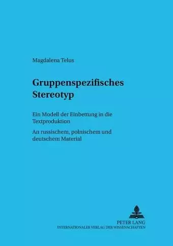 Gruppenspezifisches Stereotyp cover