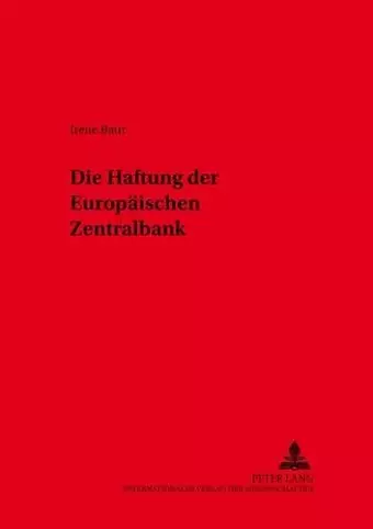 Die Haftung Der Europaeischen Zentralbank cover