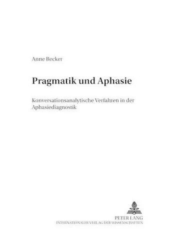 Pragmatik Und Aphasie cover