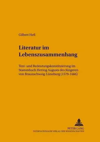 Literatur Im Lebenszusammenhang cover