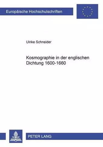 Kosmographic In der Englischen Dichtung 1600-1660 cover