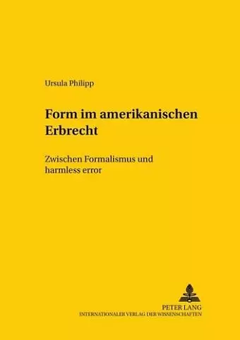 Form Im Amerikanischen Erbrecht cover