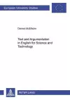 Text and Argumentation in English for Science and Technology cover