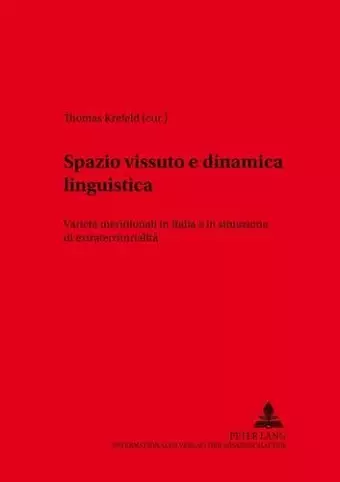 Spazio Vissuto E Dinamica Linguistica cover