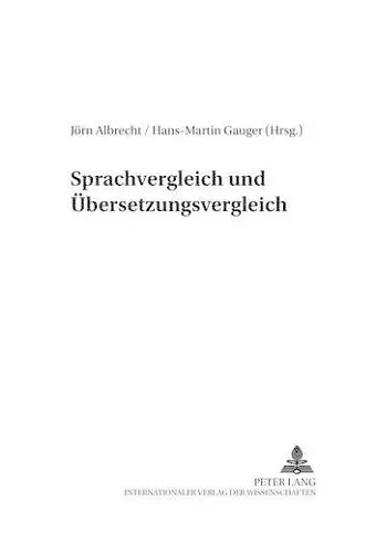 Sprachvergleich Und Uebersetzungsvergleich cover