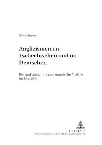 Anglizismen Im Tschechischen Und Im Deutschen cover