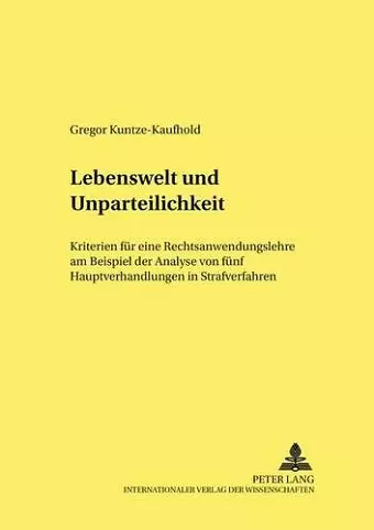 Lebenswelt Und Unparteilichkeit cover