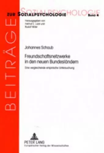 Freundschaftsnetzwerke in Den Neuen Bundeslaendern cover