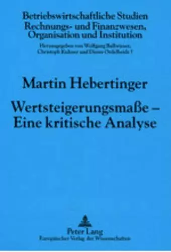 Wertsteigerungsmaße - Eine Kritische Analyse cover