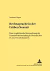 Rechtssprache in Der Fruehen Neuzeit cover