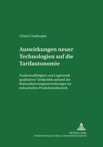 Auswirkungen Neuer Technologien Auf Die Tarifautonomie cover