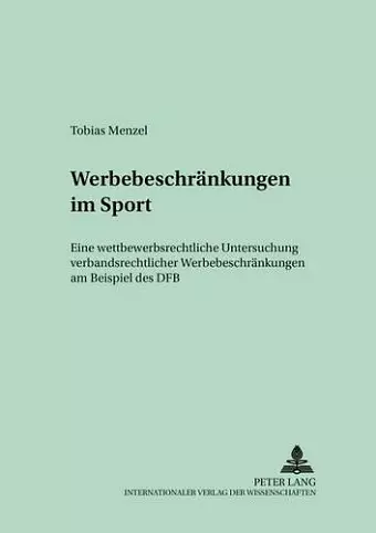 Werbebeschraenkungen Im Sport cover