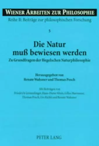 Die Natur Muß Bewiesen Werden cover