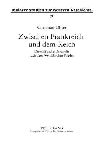 Zwischen Frankreich und dem Reich cover