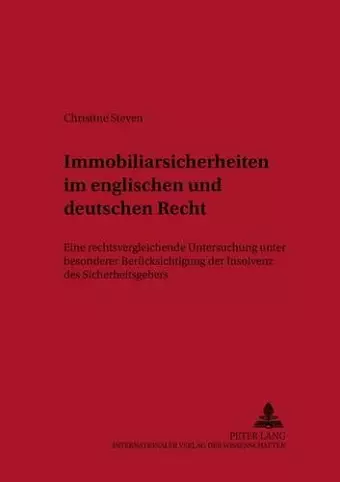 Immobiliarsicherheiten Im Englischen Und Deutschen Recht cover