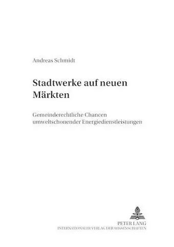 Stadtwerke Auf Neuen Maerkten cover