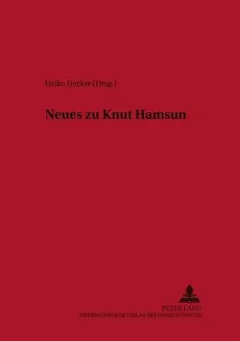 Neues Zu Knut Hamsun cover