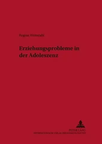 Erziehungsprobleme in Der Adoleszenz cover