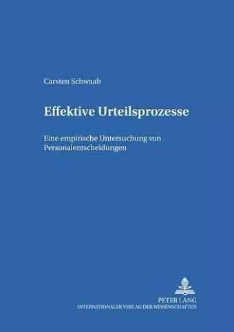 Effektive Urteilsprozesse cover