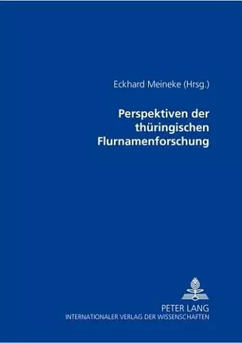 Perspektiven Der Thueringischen Flurnamenforschung cover