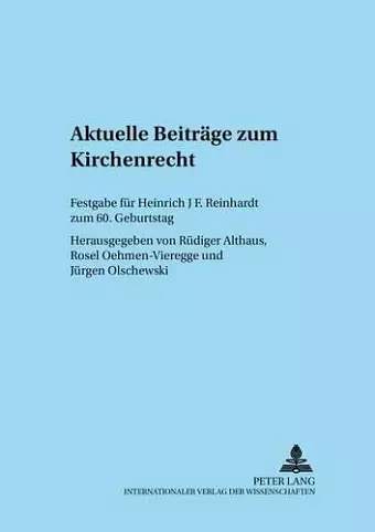 Aktuelle Beitraege Zum Kirchenrecht cover