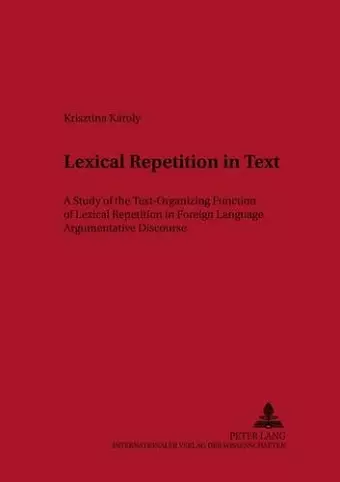 Lexical Repetition in Text cover