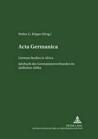 ACTA Germanica cover