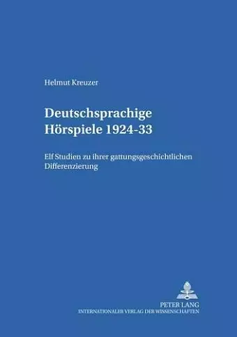 Deutschsprachige Hoerspiele 1924-33 cover