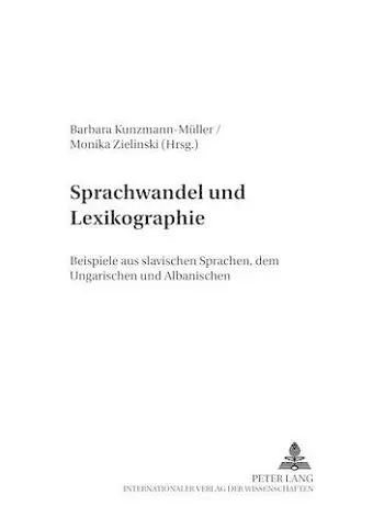 Sprachwandel Und Lexikographie cover