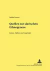 Quellen Zur Slavischen Ethnogenese cover