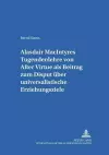 Alasdair Macintyres Tugendenlehre Von «After Virtue» ALS Beitrag Zum Disput Ueber Universalistische Erziehungsziele cover