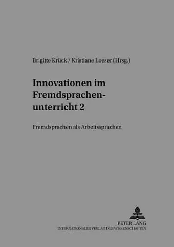 Innovationen Im Fremdsprachenunterricht 2 cover