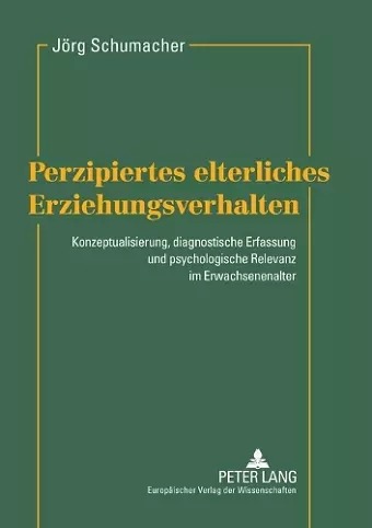 Perzipiertes elterliches Erziehungsverhalten cover