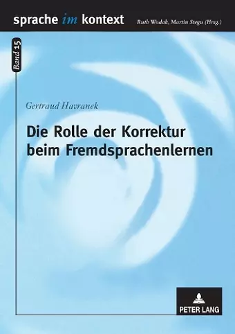 Die Rolle der Korrektur beim Fremdsprachenlernen cover