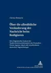 Ueber Die Allmaehliche Veraenderung Der Nachricht Beim Redigieren cover