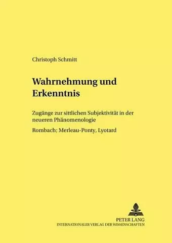 Wahrnehmung Und Erkenntnis cover