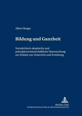 Bildung Und Ganzheit cover