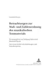 Betrachtungen Zur Maß- Und Zahlenordnung Des Musikalischen Tonmaterials cover