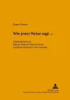 «Wie Jener Weise Sagt...» cover