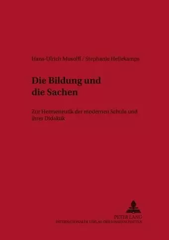 Die Bildung Und Die Sachen cover